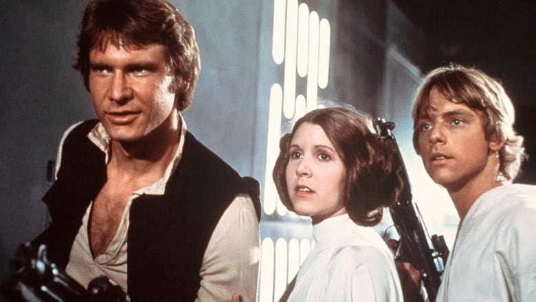 Harrison Ford, Carrie Fisher and Mark Hamill in their roles in 'Star Wars: A New Hope.'