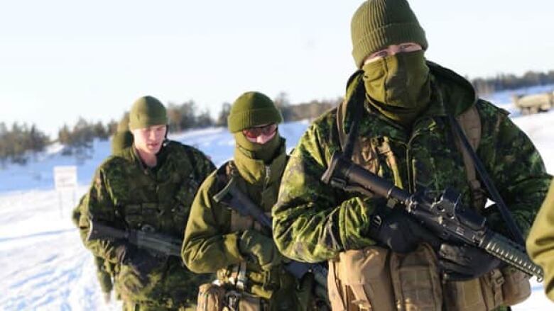 Soldiers of the Royal Canadian Horse Artillery regiment practice battle procedure near Yellowknife during Exercise Arctic Ram in February 2012. The Yellowknife Company of the Canadian Forces Loyal Edmonton Regiment will be setting up a winter camp and firing range at the south end of Yellowknife Bay this weekend.