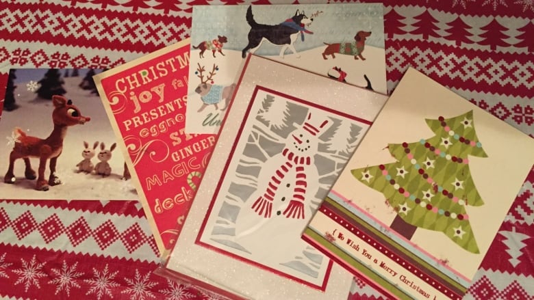 A selection of Christmas cards. 