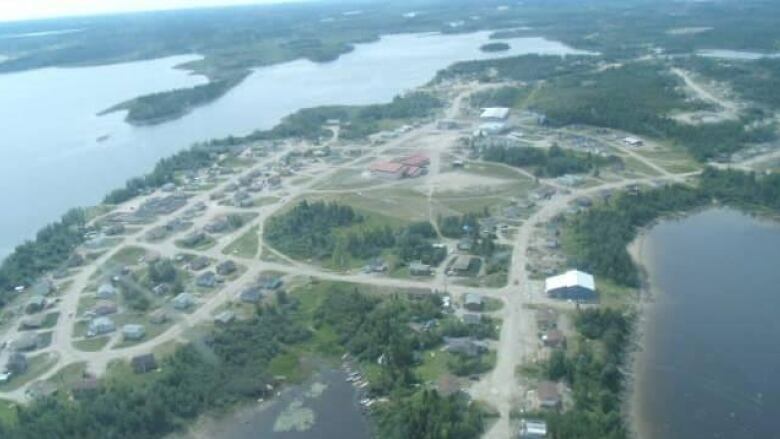 An ariel shot of Kasabonika.