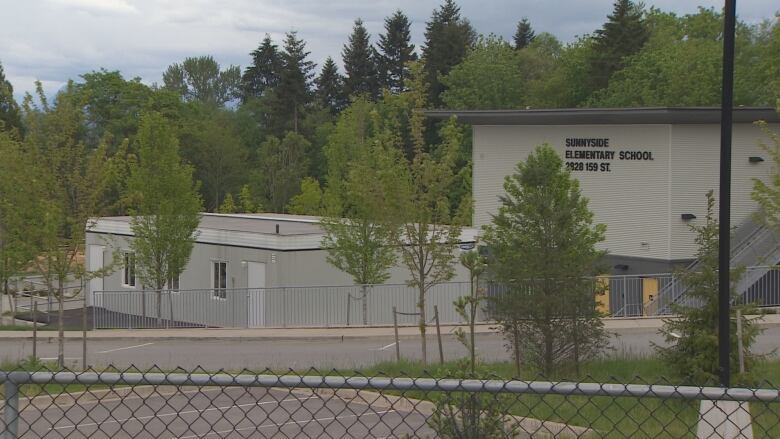 Image shows a school portable building. 