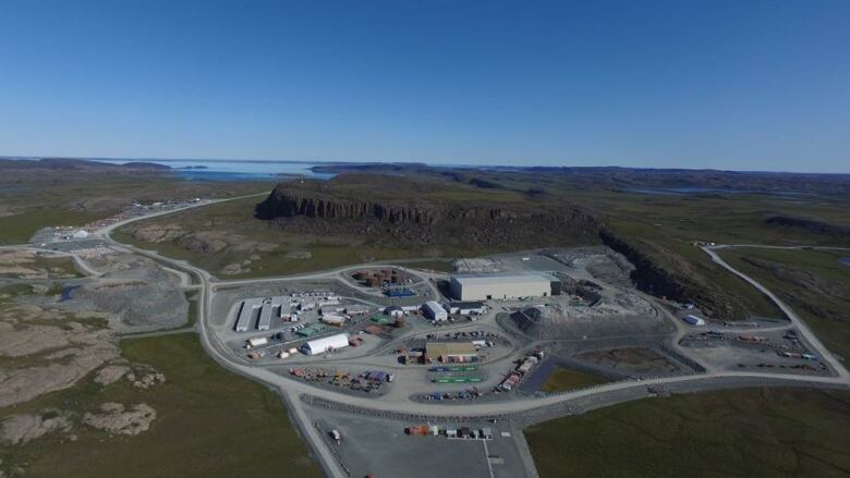 An aerial view of a mining project.