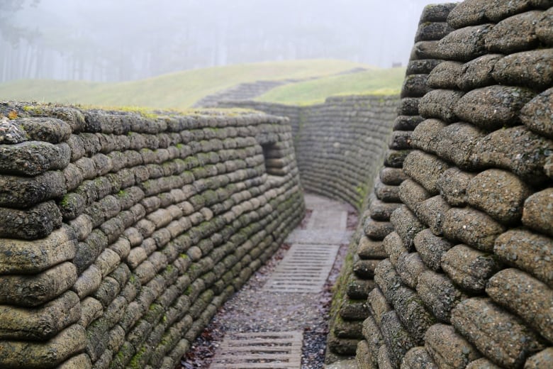 A trench is pictured.