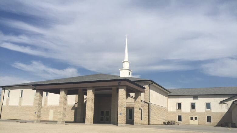 The outside of a church building is pictured.