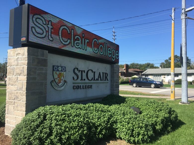 St. Clair College sign.