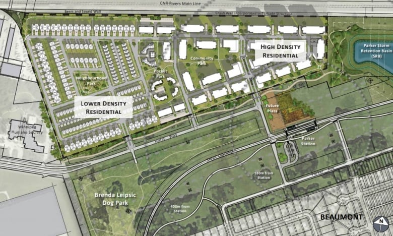 An illustrated map of a residential development.