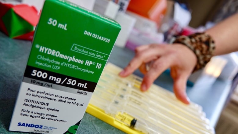 Patients receive intravenous doses of the painkiller hydromorphone, or Dilaudid, up to seven times a day as a replacement for street drugs. 