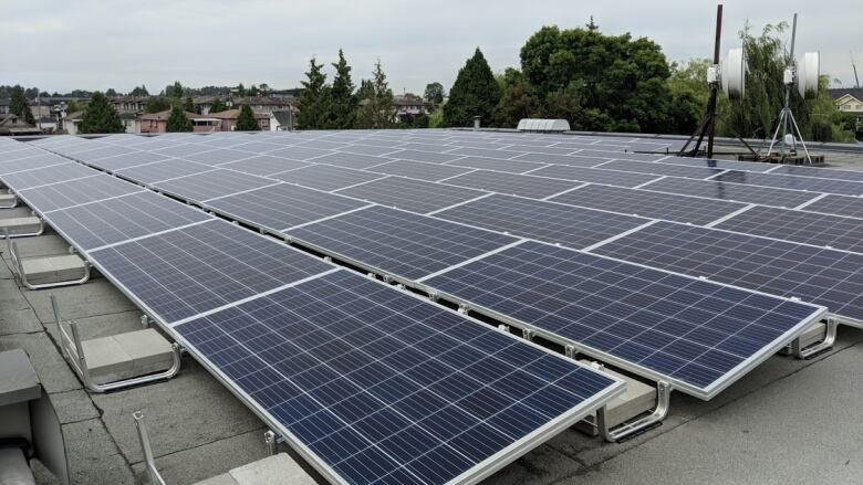 solar panels on concrete