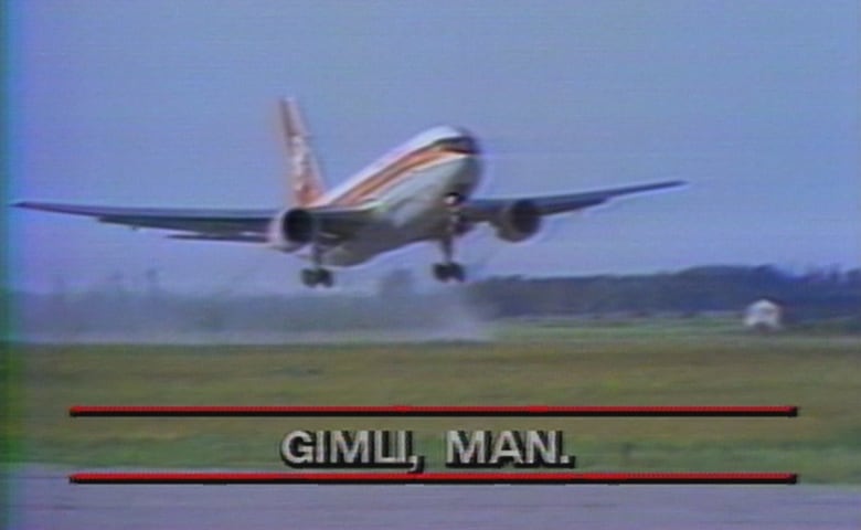 A plane lifts from an airstrip in Gimli, Manitoba.