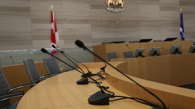 Inside Windsor's new city hall council chambers.