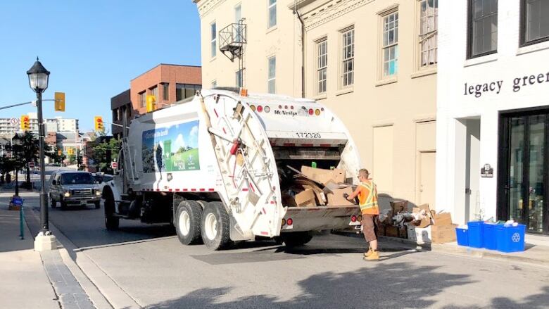 Photo of a garbage truck