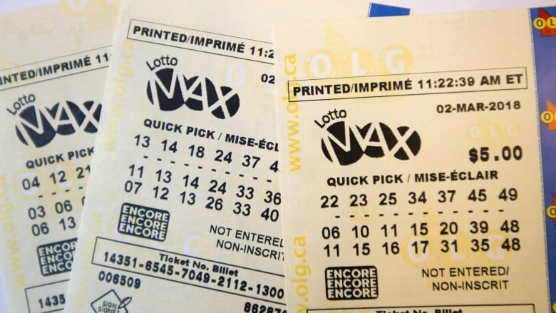 Three Lotto Max lottery tickets