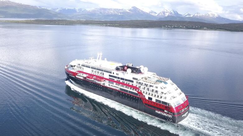 A cruise ship near Greenland  