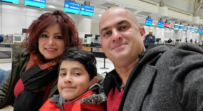 Shahin Moghaddam, right, pictured here with his son, Rosstin Moghaddam, and his wife, Shekiba Feghahati. 