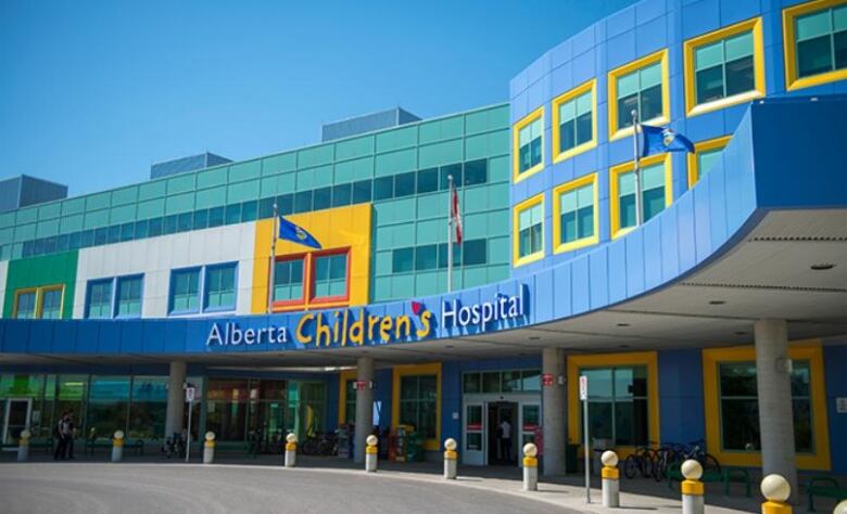 The entrance to Alberta Children's Hospital .