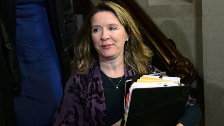 Katie Telford, chief of staff to Prime Minister Justin Trudeau, arrives at a caucus meeting on Parliament Hill in Ottawa on Wednesday, Feb. 27, 2019.