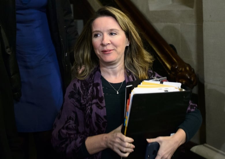 Katie Telford, chief of staff to Prime Minister Justin Trudeau, arrives at a caucus meeting on Parliament Hill in Ottawa on Wednesday, Feb. 27, 2019.