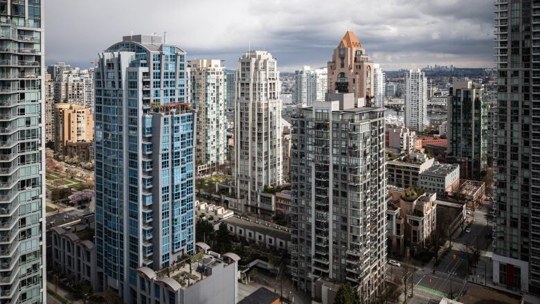 High-rise buildings in downtown Vancouver.