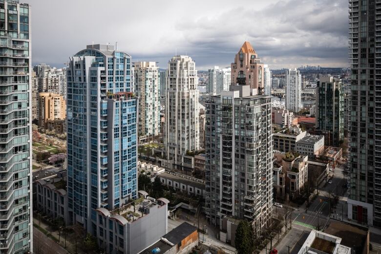 High-rise buildings in downtown Vancouver.