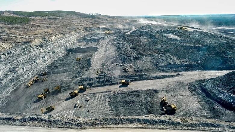 An open pit mine.