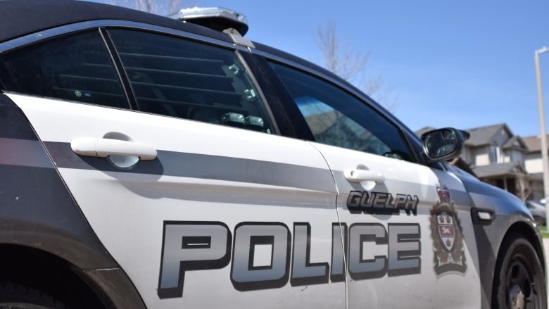 A Guelph Police Service cruiser sits on a residential street in Guelph on Sunday, May 3, 2020.