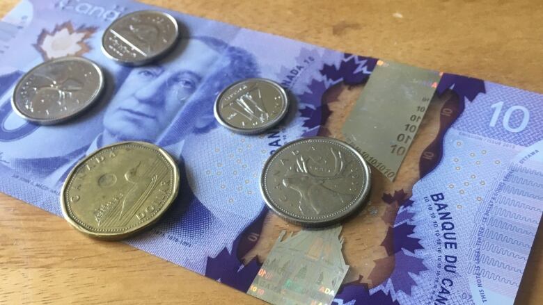 Photo of Canadian currency.