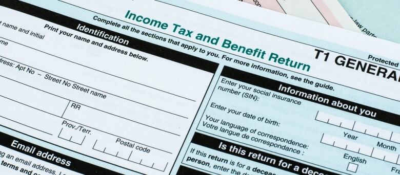 Canadian income tax T1 form. 