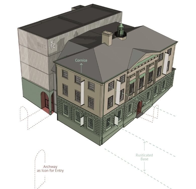 Image showing architectural design components for construction project.