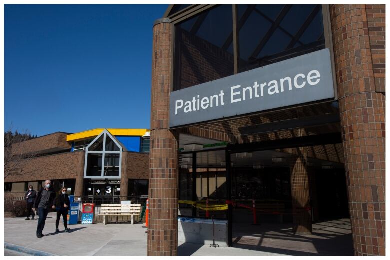 The patient entrance of a hospital.