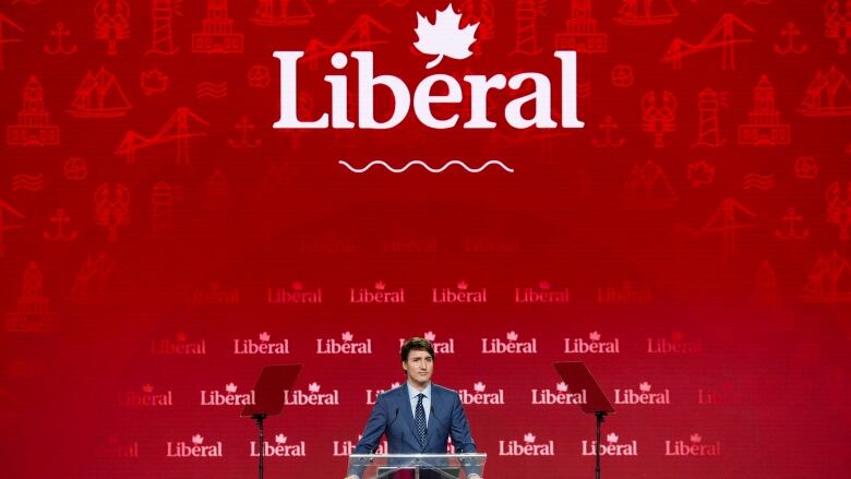 Prime Minister Justin Trudeau delivers a speech at the federal Liberal national convention in Halifax on Saturday, April 21, 2018. 