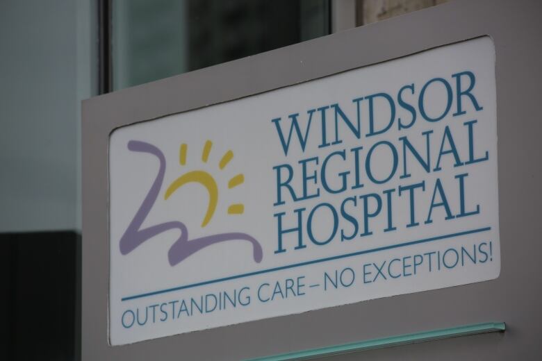 Signage that says Windsor Regional Hospital.