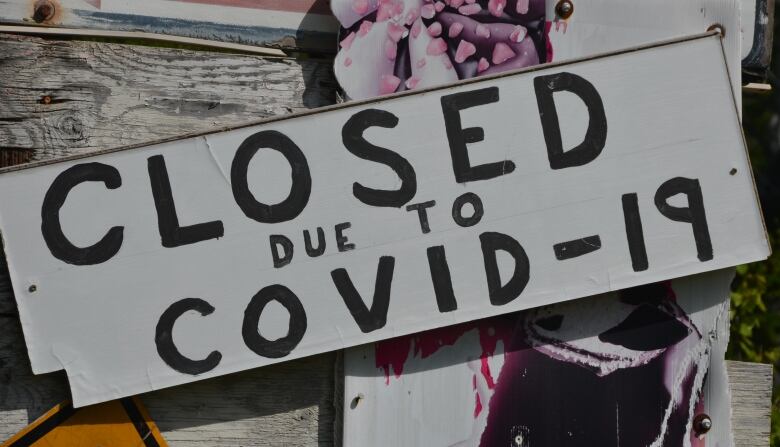 A sign reads 'Closed due to COVID-19'