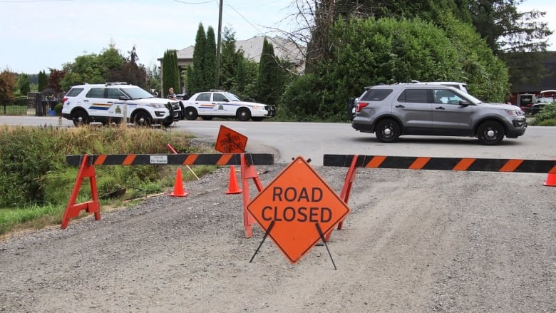 A road closed for an RCMP investigation.