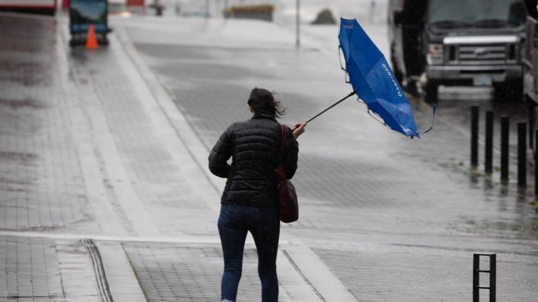 With heavy rain and strong winds, Thursday will be a tough day on umbrellas in Nova Scotia.