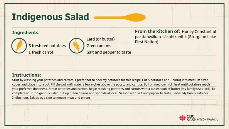 Indigenous salad recipe.