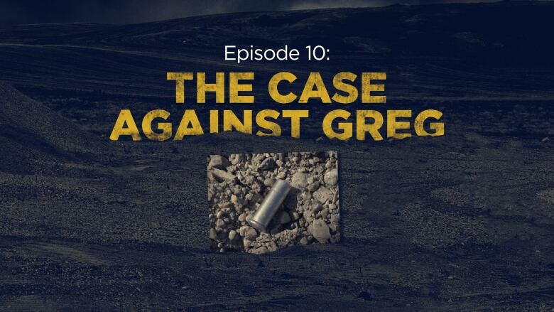 A graphic showing the words episode 10 the case against Greg.