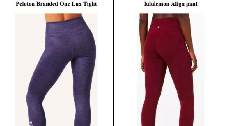 Two photographs of leisurewear leggings.