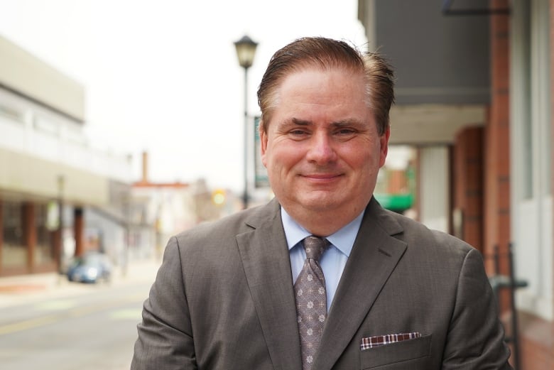 Greg Essensa, Ontarios Chief Electoral Officer, poses for a photo during a stop in Kitchener, Ont., on Wednesday, April 15, 2022.