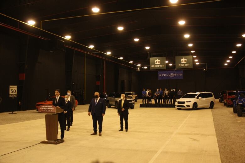 Prime Minister Justin Trudeau, Premier Doug Ford were among those in Windsor, Ont., on Monday, May 2, 2022, for an announcement with automaker Stellantis.