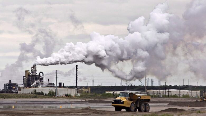 A truck in the oilsands