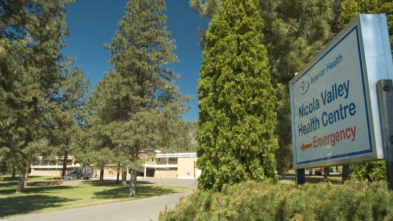 A sign for the Nicola Valley Hospital. 