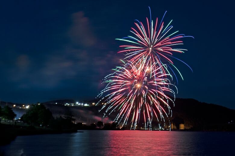  A fireworks display over Quidi Vidi.