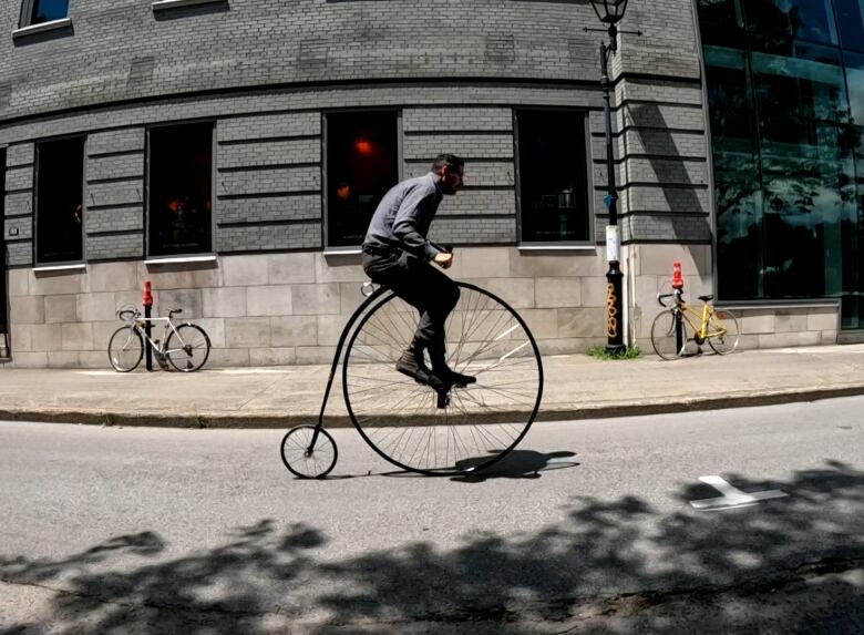 Man riding bike