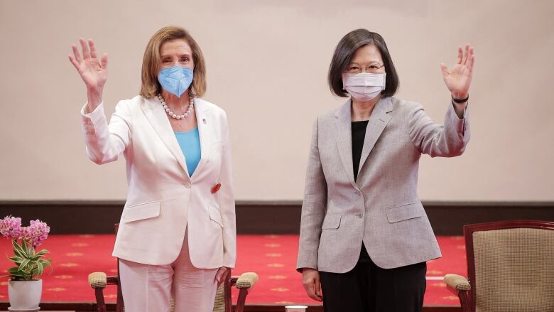 U.S. House of Representatives Speaker Nancy Pelosi meets with Taiwan President Tsai Ing-wen at the presidential office in Taipei, Taiwan August 3, 2022. 