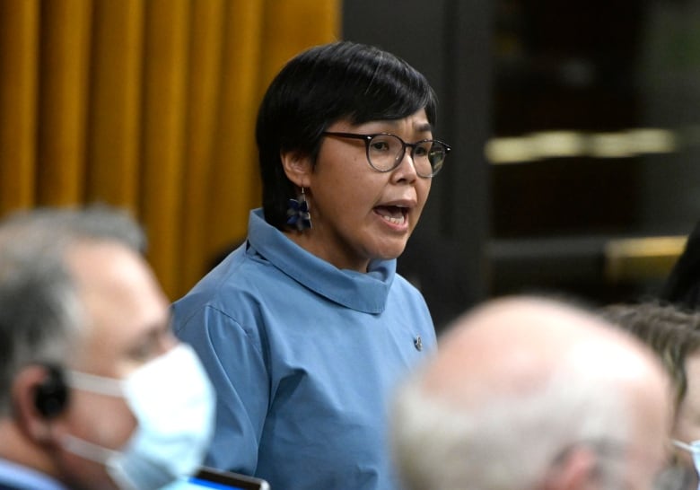 Lori Idlout speaks during Question Period. 