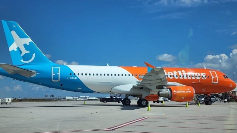 Photo of Canada Jetlines plane sitting on tarmac