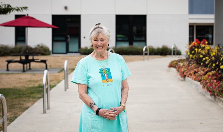 Lois Jackson stands outside the North Delta Recreation Centre.