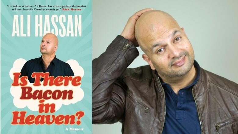 Is There Bacon in Heaven? by Ali Hassan. Book cover of Ali Hassan in a cloud. 