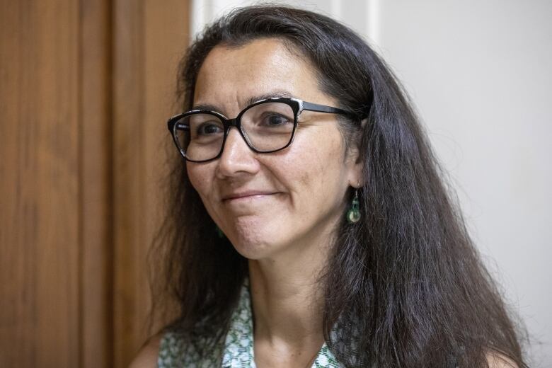 Close up of happy woman.