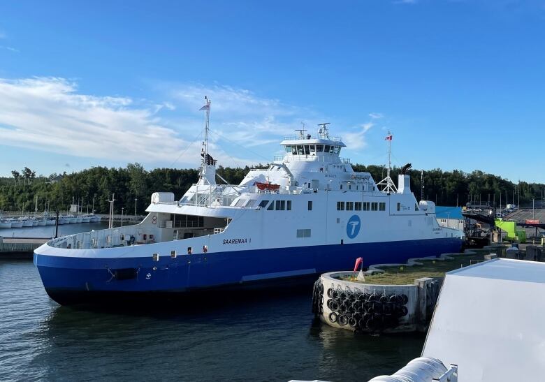 P.E.I. ferry Saaremaa at the dock in Caribou.